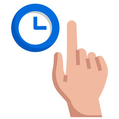 TOUCH AND HOLD flat icon