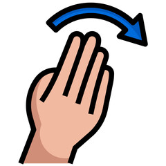 4X FLICK RIGHT Filled Outline