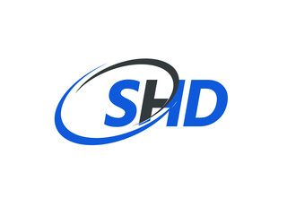 SHD letter creative modern elegant swoosh logo design