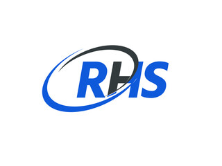 RHS letter creative modern elegant swoosh logo design