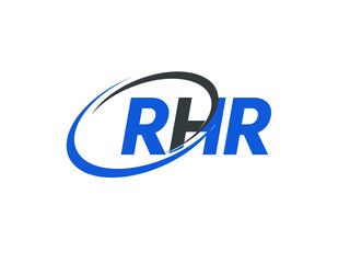 RHR letter creative modern elegant swoosh logo design