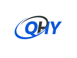 QHY letter creative modern elegant swoosh logo design