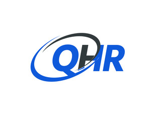 Obraz premium QHR letter creative modern elegant swoosh logo design