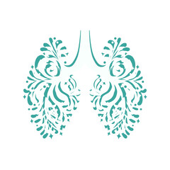 Green lungs of our planet. Fresh air and clean environment poster. Healthcare and ecology without pollution concept. Vector illustration.