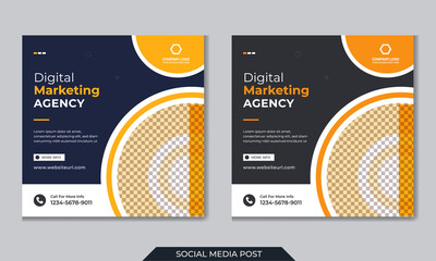 Digital marketing and corporate social media post template