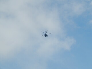 helicopter in the sky