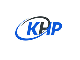 KHP letter creative modern elegant swoosh logo design