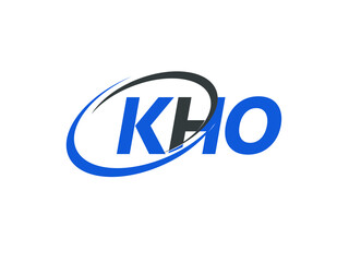 KHO letter creative modern elegant swoosh logo design