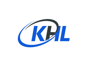 KHL letter creative modern elegant swoosh logo design