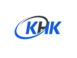 KHK letter creative modern elegant swoosh logo design