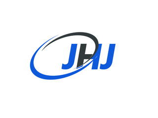 JHJ letter creative modern elegant swoosh logo design