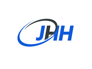 JHH letter creative modern elegant swoosh logo design