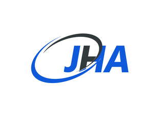 JHA letter creative modern elegant swoosh logo design