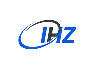 IHZ letter creative modern elegant swoosh logo design