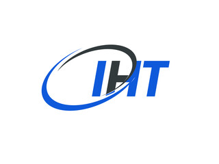 IHT letter creative modern elegant swoosh logo design