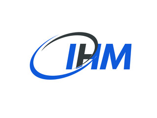 IHM letter creative modern elegant swoosh logo design