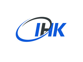 IHK letter creative modern elegant swoosh logo design