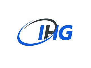 IHG letter creative modern elegant swoosh logo design