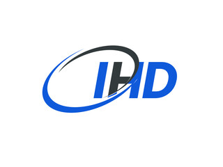 IHD letter creative modern elegant swoosh logo design