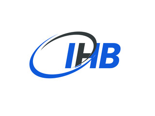 IHB letter creative modern elegant swoosh logo design