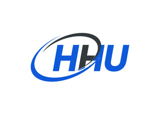 HHU letter creative modern elegant swoosh logo design