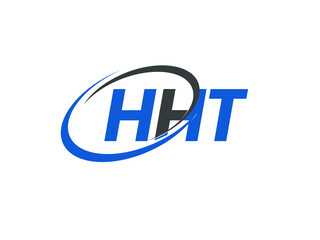 HHT letter creative modern elegant swoosh logo design