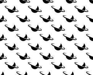 Fototapeta premium Seamless pattern of globe in white background with mini doodle . Vector Illustration