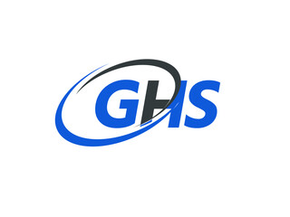 GHS letter creative modern elegant swoosh logo design