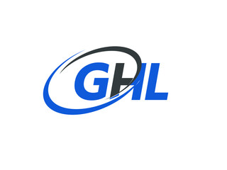 GHL letter creative modern elegant swoosh logo design