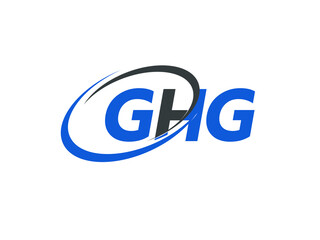GHG letter creative modern elegant swoosh logo design