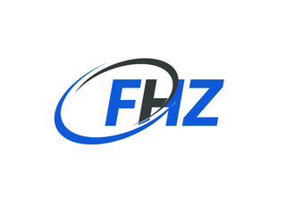FHZ letter creative modern elegant swoosh logo design