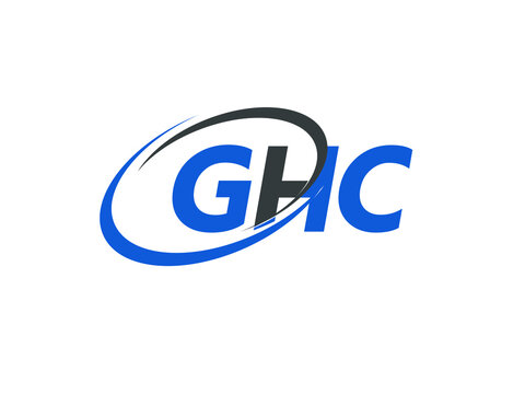 GHC letter creative modern elegant swoosh logo design