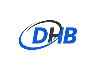 DHB letter creative modern elegant swoosh logo design