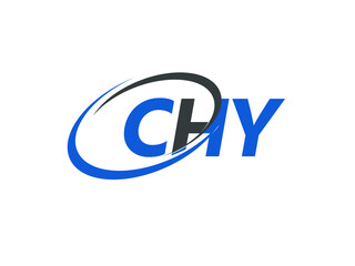 CHY letter creative modern elegant swoosh logo design