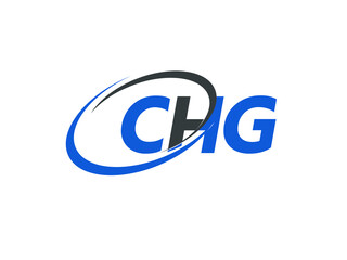 CHG letter creative modern elegant swoosh logo design