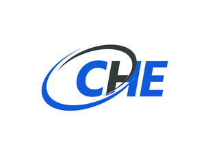 CHE letter creative modern elegant swoosh logo design
