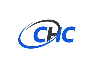 CHC letter creative modern elegant swoosh logo design