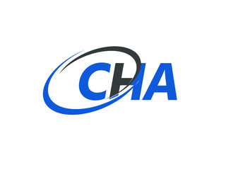 CHA letter creative modern elegant swoosh logo design