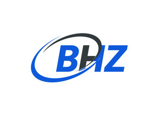 BHZ letter creative modern elegant swoosh logo design