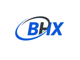 BHX letter creative modern elegant swoosh logo design