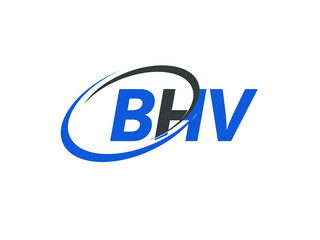 BHV letter creative modern elegant swoosh logo design