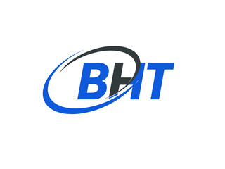 BHT letter creative modern elegant swoosh logo design