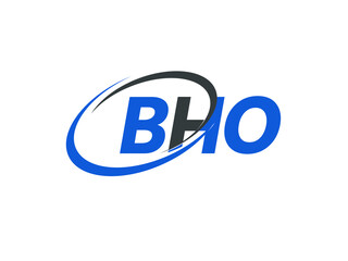 BHO letter creative modern elegant swoosh logo design
