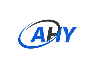 AHY letter creative modern elegant swoosh logo design