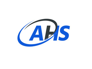 AHS letter creative modern elegant swoosh logo design