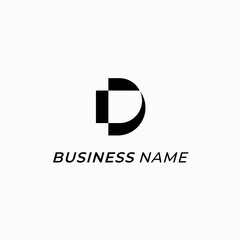 design logo monogram letter D