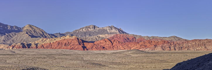 Panorama of Red Rock Canyon During the Day