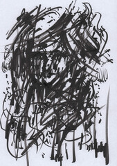 墨絵シュール絵画02