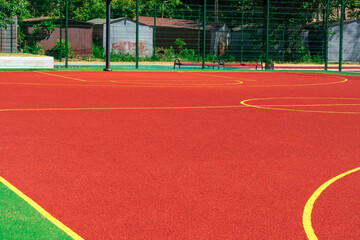 basketball court. Public Outdoor basketball court
