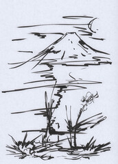 シュールな日本風景